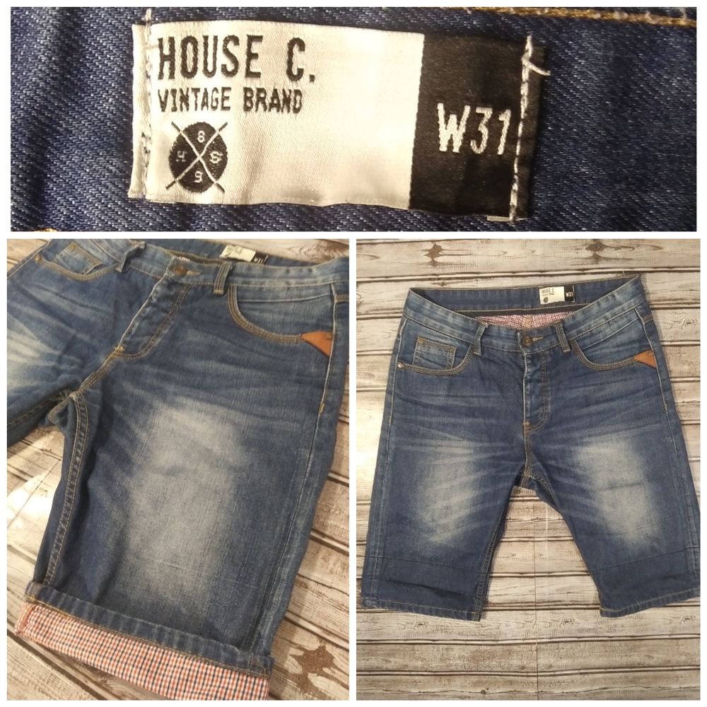 10.5" Reg Rise Cuffed Shorts by House C. Vintage